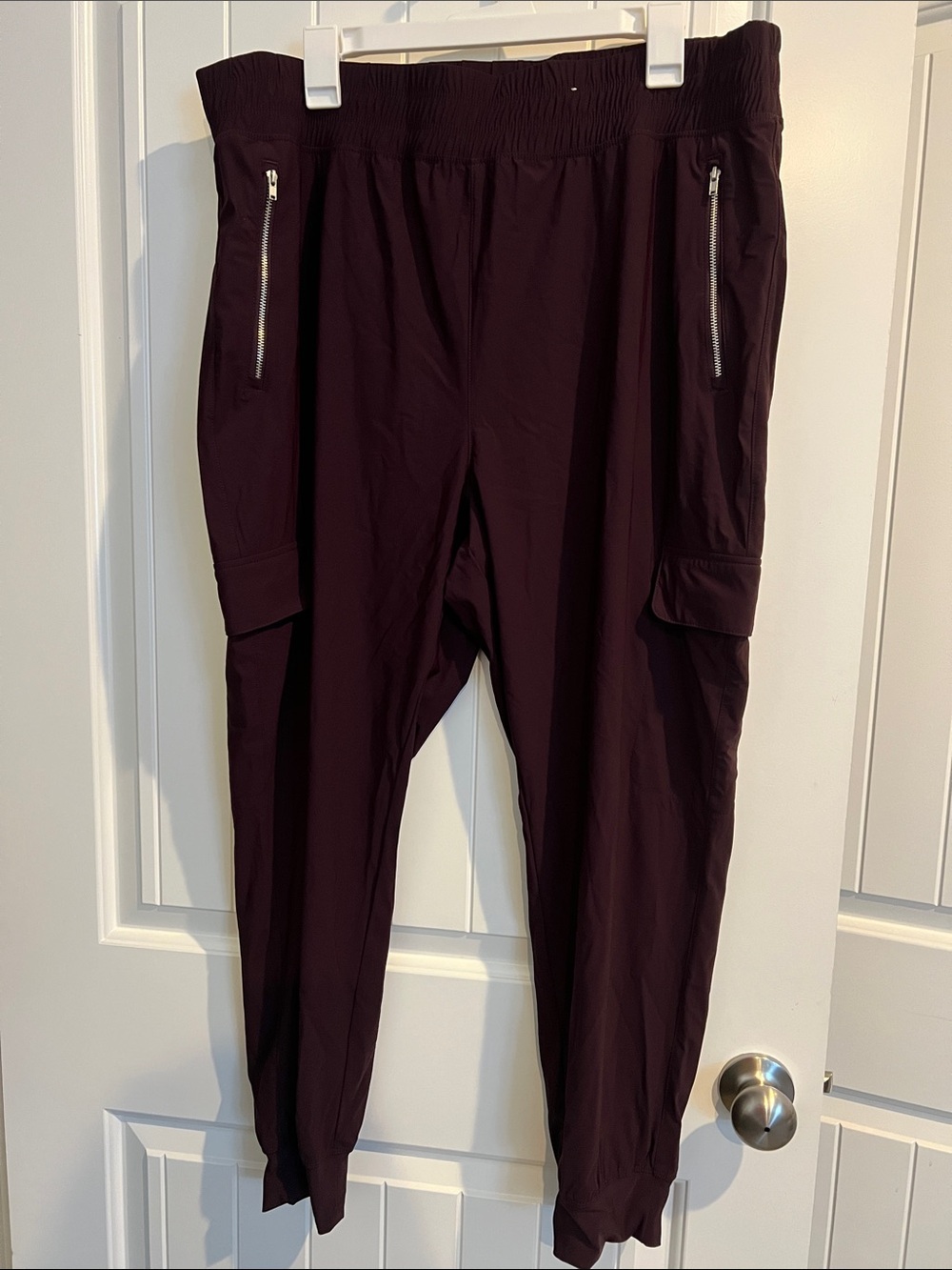 Old Navy Women's Plum Track Joggers with Cargo Pockets